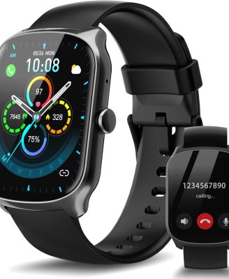 Smart Watch for Men Women, 1.95'' HD Curved Screen Smartwatch(Answer/Make Call), Fitness Tracker with 112 Sport Modes, IP68 Waterproof Fitness Watch with Heart Rate/Sleep Monitor/Pedometer/Calories